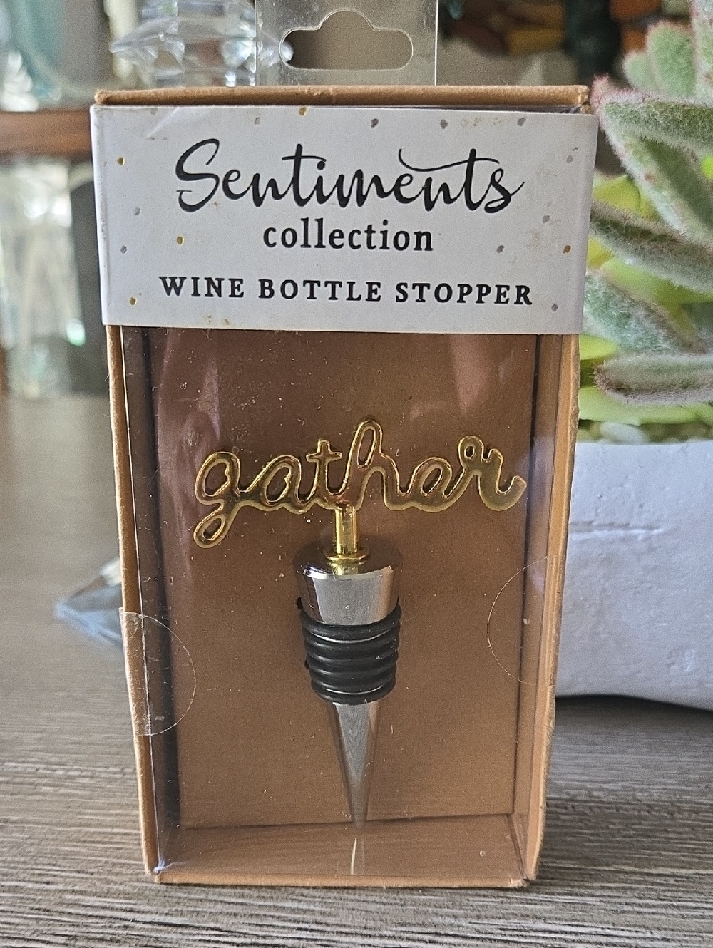 Sentiments Collection. Wine Bottle Stopper